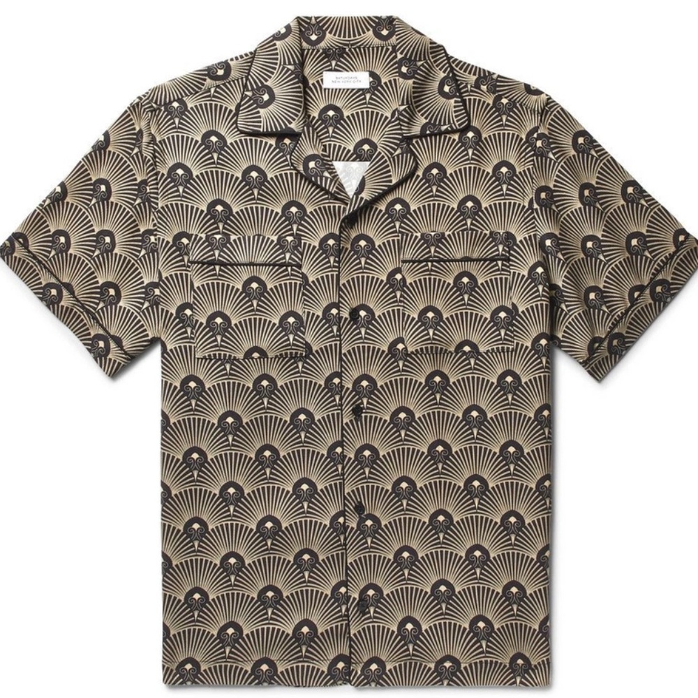 Saturdays NYC - Camp-Collar Printed Tencel Shirt - Men - Black